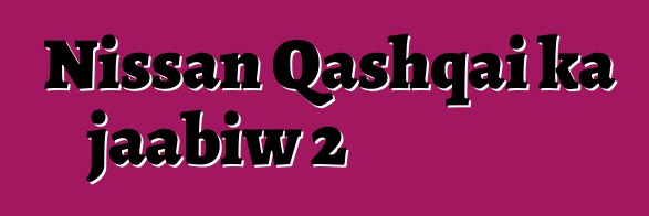 Nissan Qashqai ka jaabiw 2