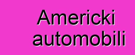 Američki automobili