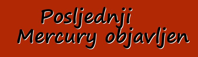 Posljednji Mercury objavljen