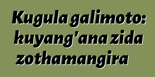 Kugula galimoto: kuyang'ana zida zothamangira