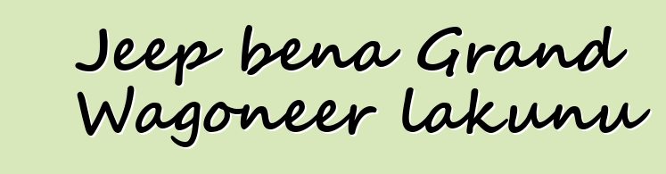 Jeep bɛna Grand Wagoneer lakunu