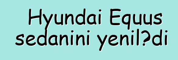 Hyundai Equus sedanını yenilədi