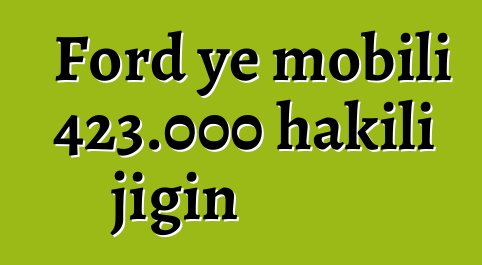 Ford ye mobili 423.000 hakili jigin