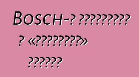 Bosch-ը պատրաստել է «ամենատես» մեքենա