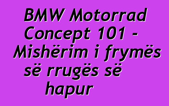 BMW Motorrad Concept 101 – Mishërim i frymës së rrugës së hapur