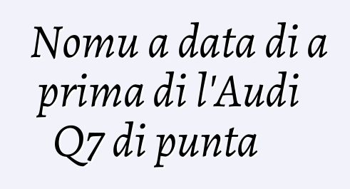 Nomu a data di a prima di l'Audi Q7 di punta