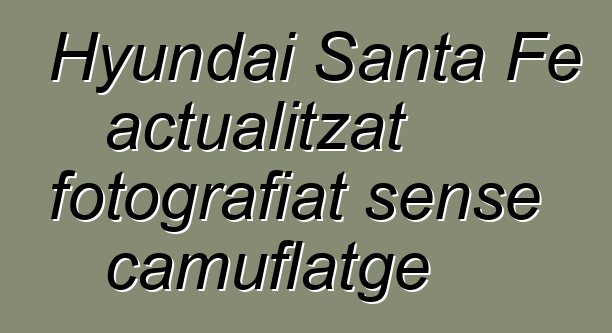 Hyundai Santa Fe actualitzat fotografiat sense camuflatge
