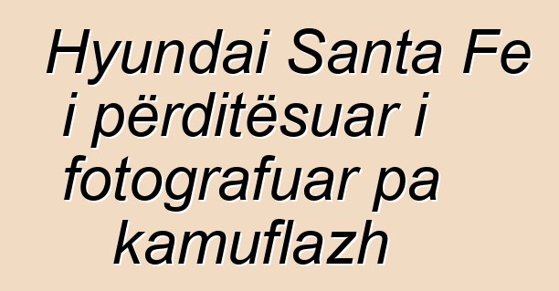 Hyundai Santa Fe i përditësuar i fotografuar pa kamuflazh