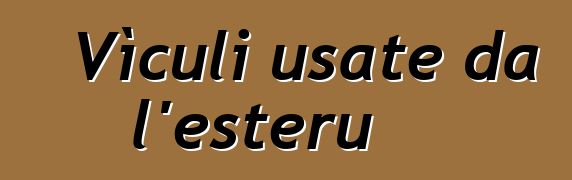 Vìculi usate da l'esteru