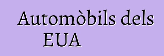 Automòbils dels EUA