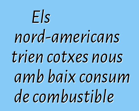 Els nord-americans trien cotxes nous amb baix consum de combustible