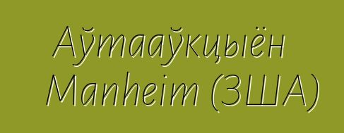 Аўтааўкцыён Manheim (ЗША)