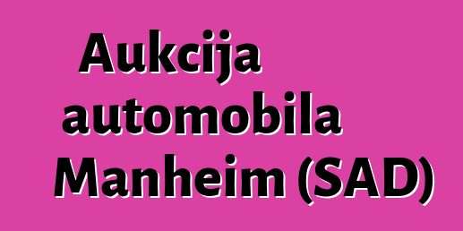 Aukcija automobila Manheim (SAD)