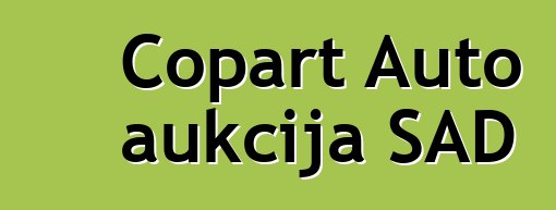 Copart Auto aukcija SAD