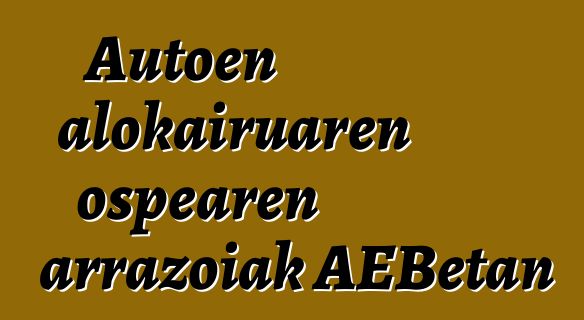 Autoen alokairuaren ospearen arrazoiak AEBetan