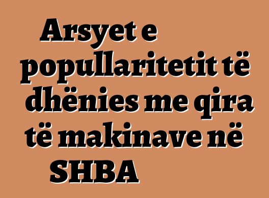 Arsyet e popullaritetit të dhënies me qira të makinave në SHBA