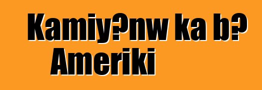 Kamiyɔnw ka bɔ Ameriki