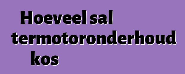 Hoeveel sal wintermotoronderhoud kos