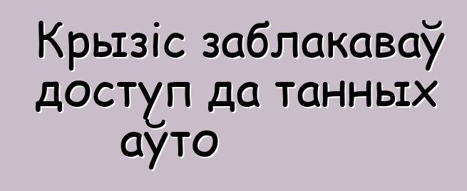 Крызіс заблакаваў доступ да танных аўто