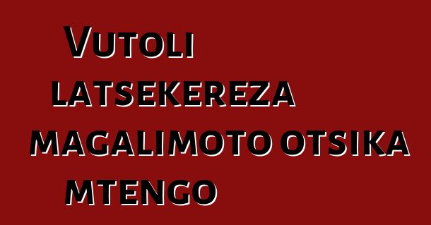 Vutoli latsekereza magalimoto otsika mtengo