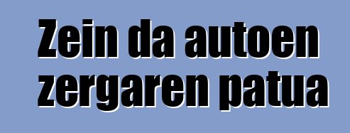 Zein da autoen zergaren patua