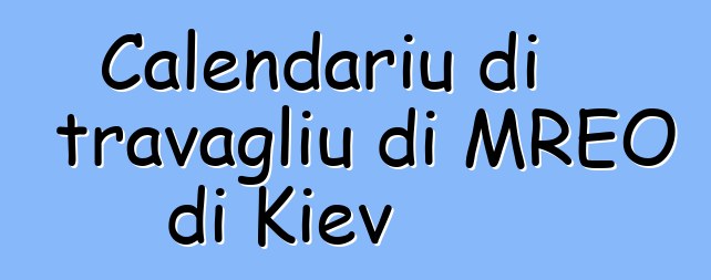 Calendariu di travagliu di MREO di Kiev