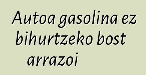 Autoa gasolina ez bihurtzeko bost arrazoi