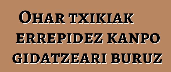 Ohar txikiak errepidez kanpo gidatzeari buruz