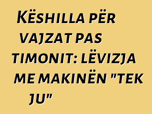 Këshilla për vajzat pas timonit: lëvizja me makinën "tek ju"
