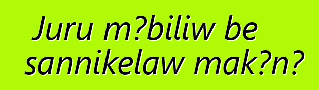 Juru mɔbiliw bɛ sannikɛlaw makɔnɔ