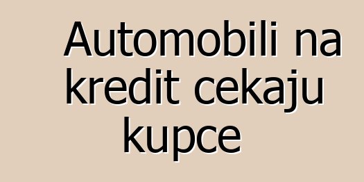 Automobili na kredit čekaju kupce