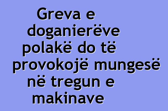 Greva e doganierëve polakë do të provokojë mungesë në tregun e makinave