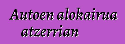 Autoen alokairua atzerrian