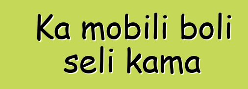 Ka mobili boli seli kama
