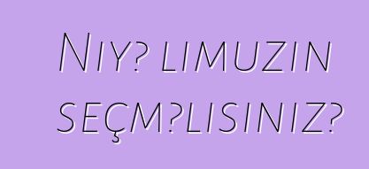 Niyə limuzin seçməlisiniz?