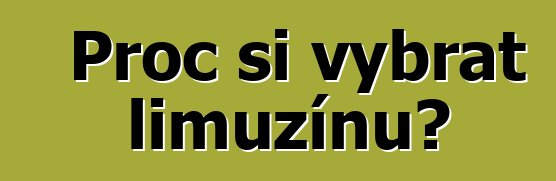 Proč si vybrat limuzínu?