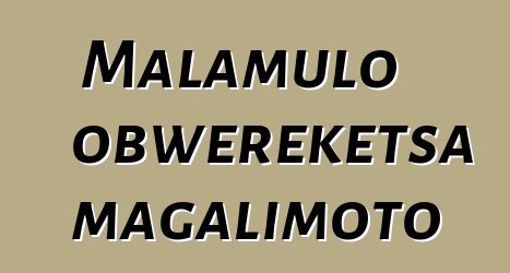 Malamulo obwereketsa magalimoto
