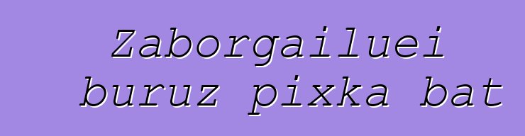 Zaborgailuei buruz pixka bat