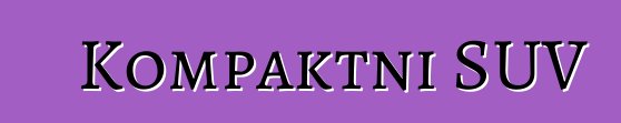 Kompaktni SUV