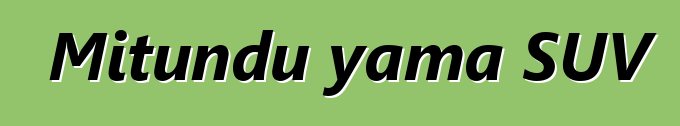 Mitundu yama SUV