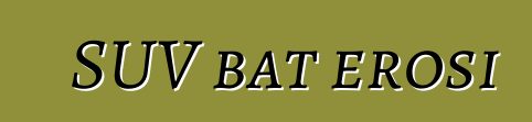 SUV bat erosi