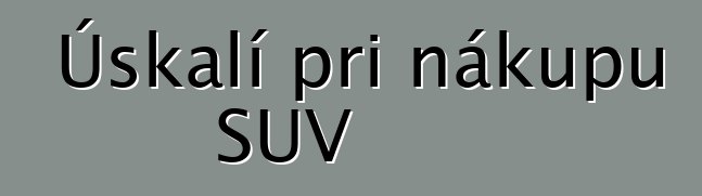 Úskalí při nákupu SUV