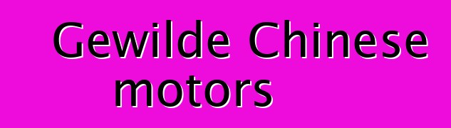 Gewilde Chinese motors