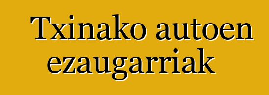 Txinako autoen ezaugarriak