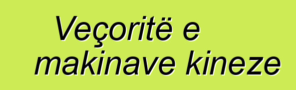 Veçoritë e makinave kineze