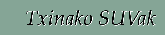 Txinako SUVak