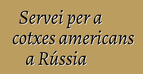 Servei per a cotxes americans a Rússia