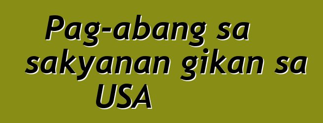 Pag-abang sa sakyanan gikan sa USA