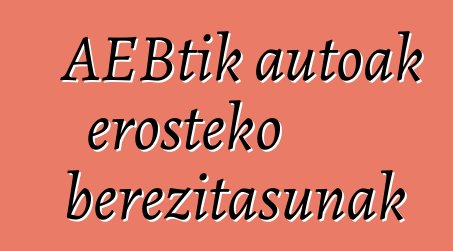 AEBtik autoak erosteko berezitasunak