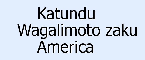 Katundu Wagalimoto zaku America